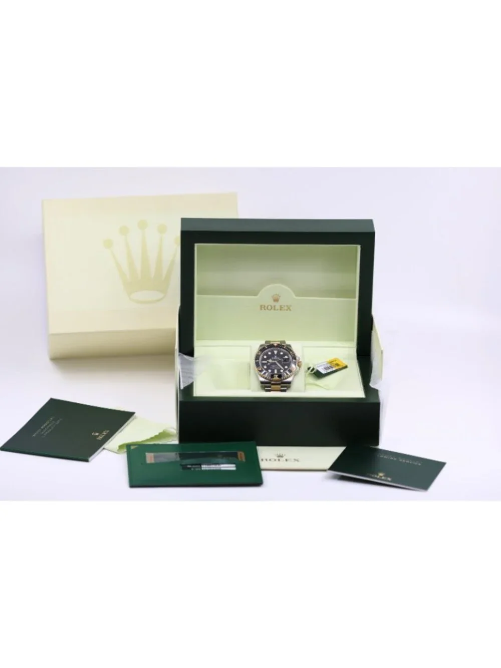 2013 Rolex Submariner Date 116613LN 40mm Two Tone Black 18K Gold Box Papers